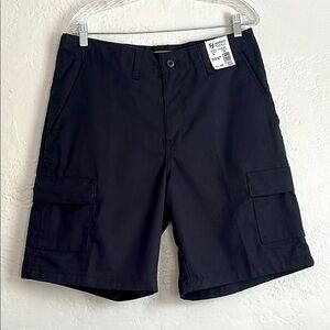 Men's Black Cargo Shorts perfect for work 6 pockets